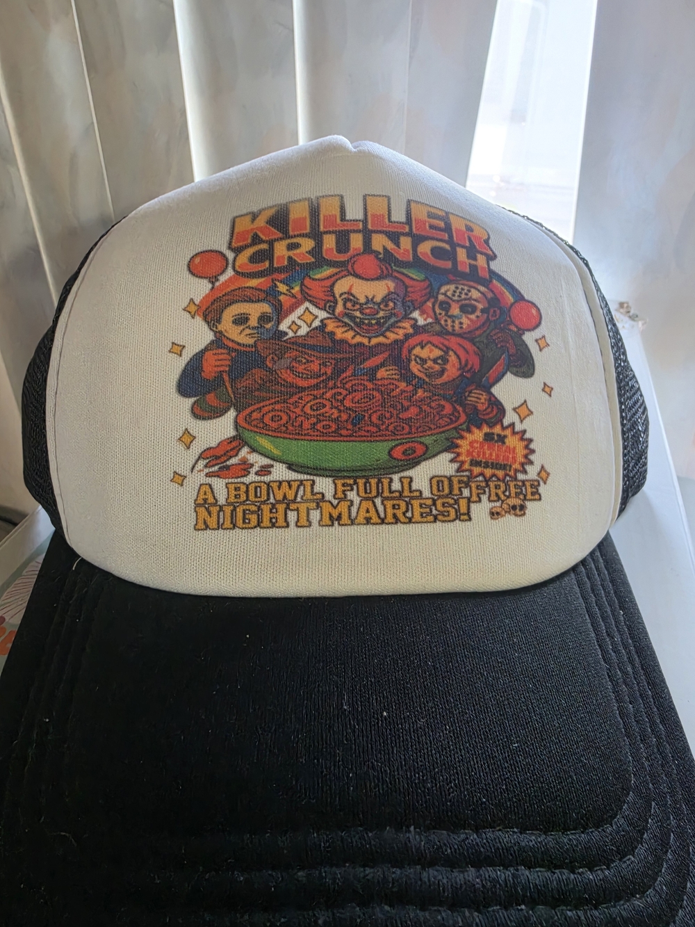 Killer Crunch Graphic Trucker Hat - Black/White - Picture 2 of 5